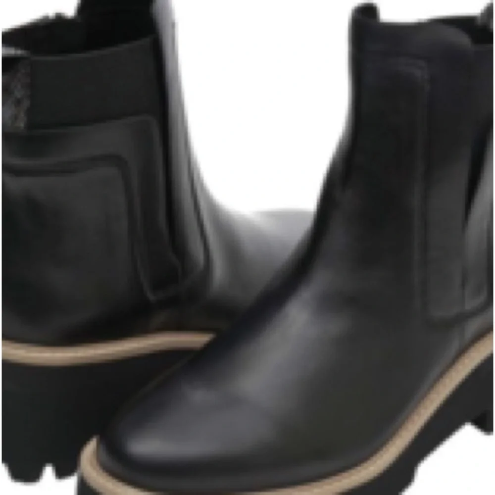 Black Leather Ankle Chelsea Boots - Picture 3 of 6